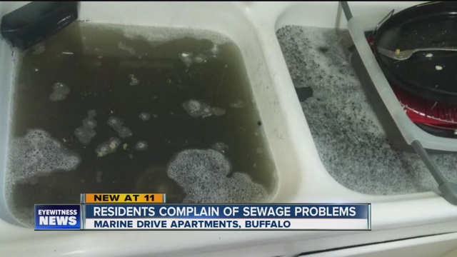 Residents Complain Of Sewage Problem In Marine Drive Apartments Residents Say They Had To Walk Through Sewage At Marine Drive Apartments