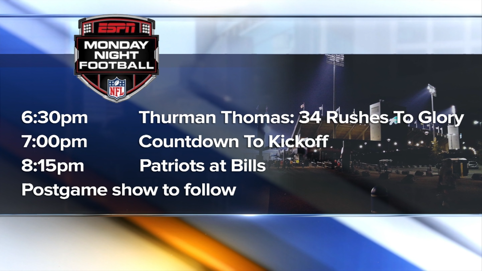 7ABC Monday night: Thurm, Pats @ Bills, and more